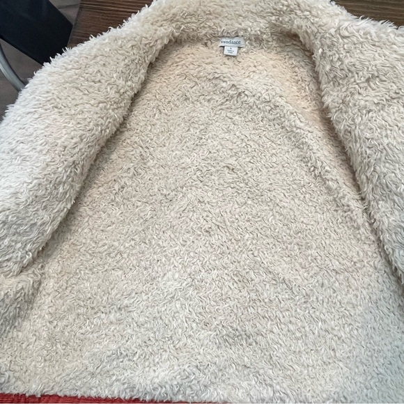 Sundance Corduroy Faux Sherpa Lined Coat Jacket Burnt Orange Rust Womens Size S - Picture 5 of 7